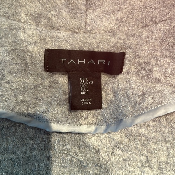 Tahari Grey Women’s Drape Coat - Picture 7 of 7